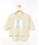 【リンクコーデ/洗える】箔プリント7分袖Tシャツ