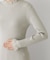 【洗える】オーガンジーフリルニット