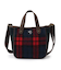 【2WAY・軽量】チェックトート