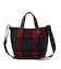 【2WAY・軽量】チェックトート