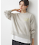 【洗える】メッセージ刺繍入りジャガードニット