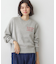 【洗える】メッセージ刺繍入りジャガードニット
