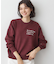 【洗える】メッセージ刺繍入りジャガードニット