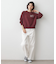 【洗える】メッセージ刺繍入りジャガードニット