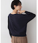 【洗える】ウールブレンド後ろボタンニット