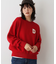 【洗える】Dサガラ刺繍ワッペン付きニット