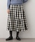 【洗える】チェック柄起毛フレアスカート