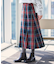 【洗える】チェック柄起毛フレアスカート
