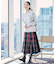 【洗える】チェック柄起毛フレアスカート
