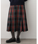 【洗える】チェック柄起毛フレアスカート