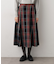 【洗える】チェック柄起毛フレアスカート