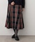 【洗える】チェック柄起毛フレアスカート