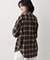 【洗える】起毛オンブレーチェック柄シャツ