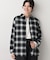 【洗える】起毛オンブレーチェック柄シャツ