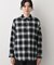 【洗える】起毛オンブレーチェック柄シャツ