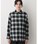 【洗える】起毛オンブレーチェック柄シャツ