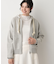 【洗える】コットンカシミヤブレンドフードジップカーディガン