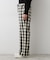 【洗える】チェック柄ドロストパンツ