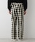【洗える】チェック柄ドロストパンツ