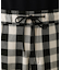 【洗える】チェック柄ドロストパンツ
