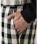 【洗える】チェック柄ドロストパンツ