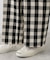 【洗える】チェック柄ドロストパンツ