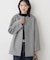 ウール混クルーネックコート