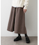 【ウエストゴム/洗える】起毛フレアシルエットパンツ