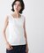 【洗える】リブスクエアタンクトップ
