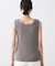【洗える】リブスクエアタンクトップ