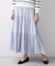【ウエストゴム/洗える】インドコットンティアードスカート