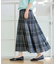 【ウエストゴム/洗える】映えチェック柄スカート