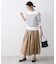 【洗える】タックギャザーフレアスカート