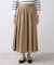 【洗える】タックギャザーフレアスカート