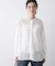 【洗える】スクエアレースノーカラーシャツ