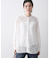 【洗える】スクエアレースノーカラーシャツ