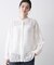 【洗える】スクエアレースノーカラーシャツ