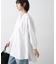 【洗える】シャーリングネックチュニックシャツ