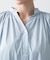 【洗える】シャーリングネックチュニックシャツ
