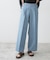 【洗える】綿麻マリンワイドデニムパンツ