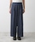 【洗える】綿麻マリンワイドデニムパンツ