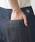 【洗える】綿麻マリンワイドデニムパンツ