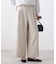 【セットアップ可/洗える】リネンライクワイドパンツ
