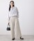 【セットアップ可/洗える】リネンライクワイドパンツ