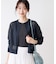 【洗える】チェック柄シアークルーネックカーディガン