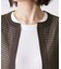 【洗える】チェック柄シアークルーネックカーディガン