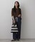 【マシンウォッシャブル・A4収納可】ランダムボーダーニットBAG