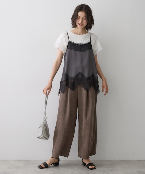 ピーチタッチ タックワイドパンツ｜デッサンの通販｜&mall（アンド