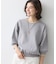 【UVカット/マシンウォッシャブル】6分袖配色ニット