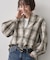 【手洗い可/シワになりにくい】オンブレーチェックシャツ